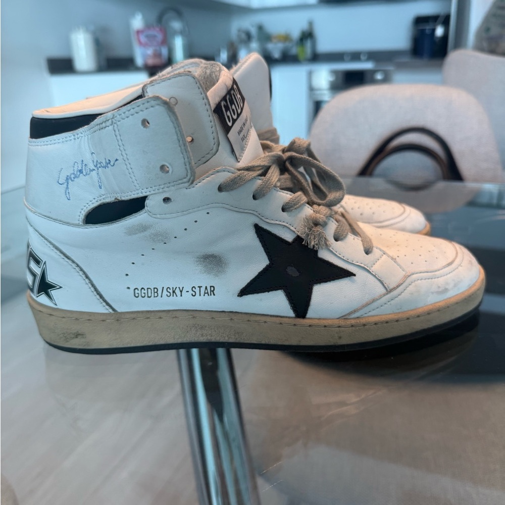 Golden Goose mens Sky-Star High-Top Sneakers - size 43
